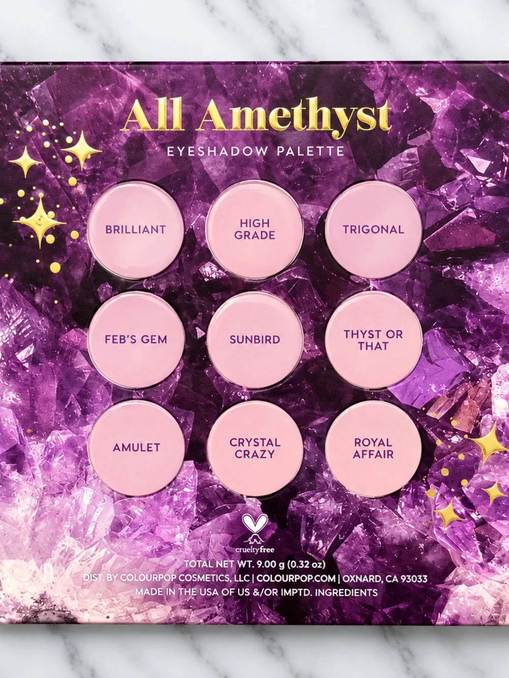 ColourPop All Amethyst 9-Pan Eyeshadow Palette – NEW / UNUSED